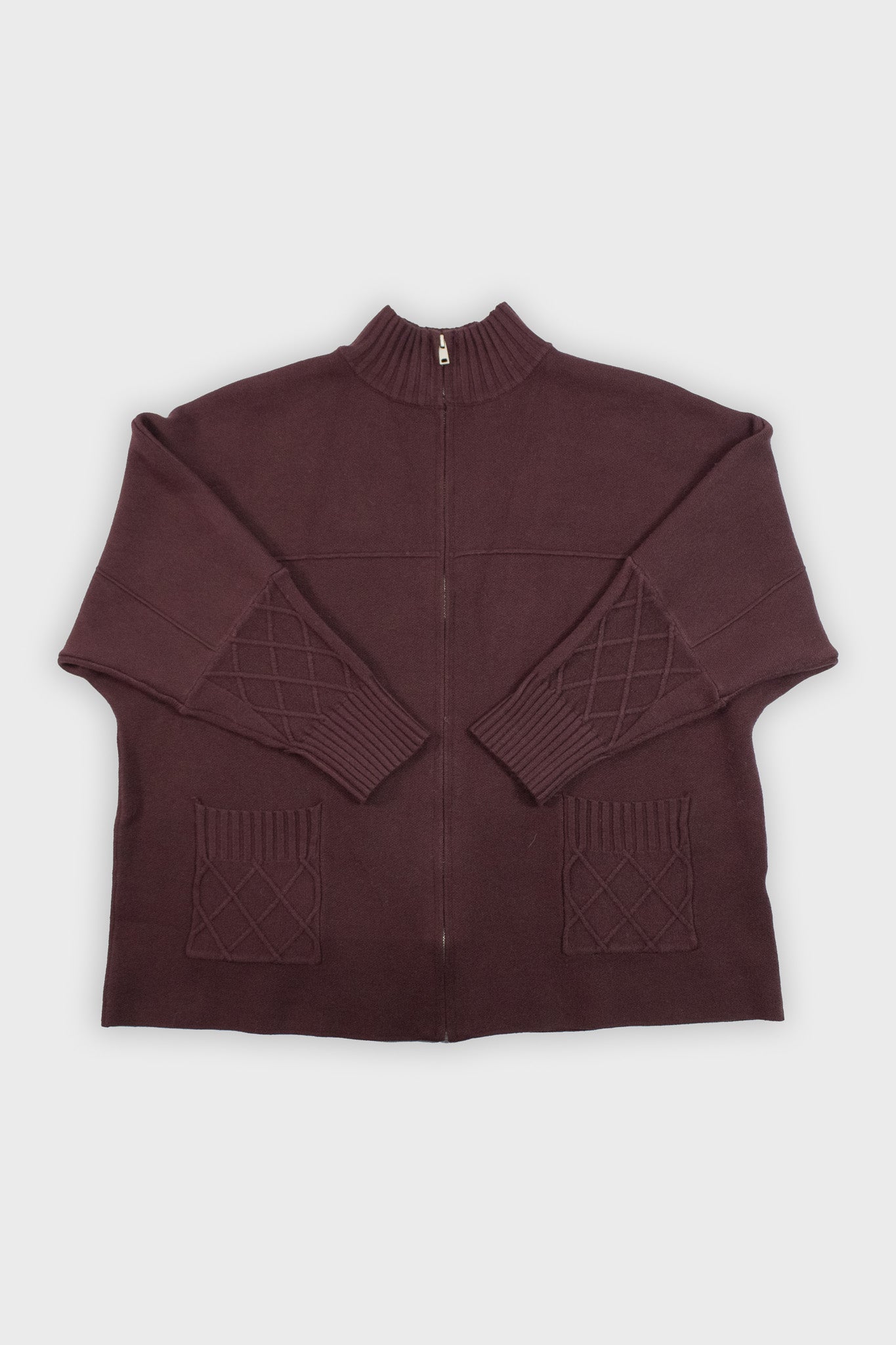 Haut zippé bordeaux