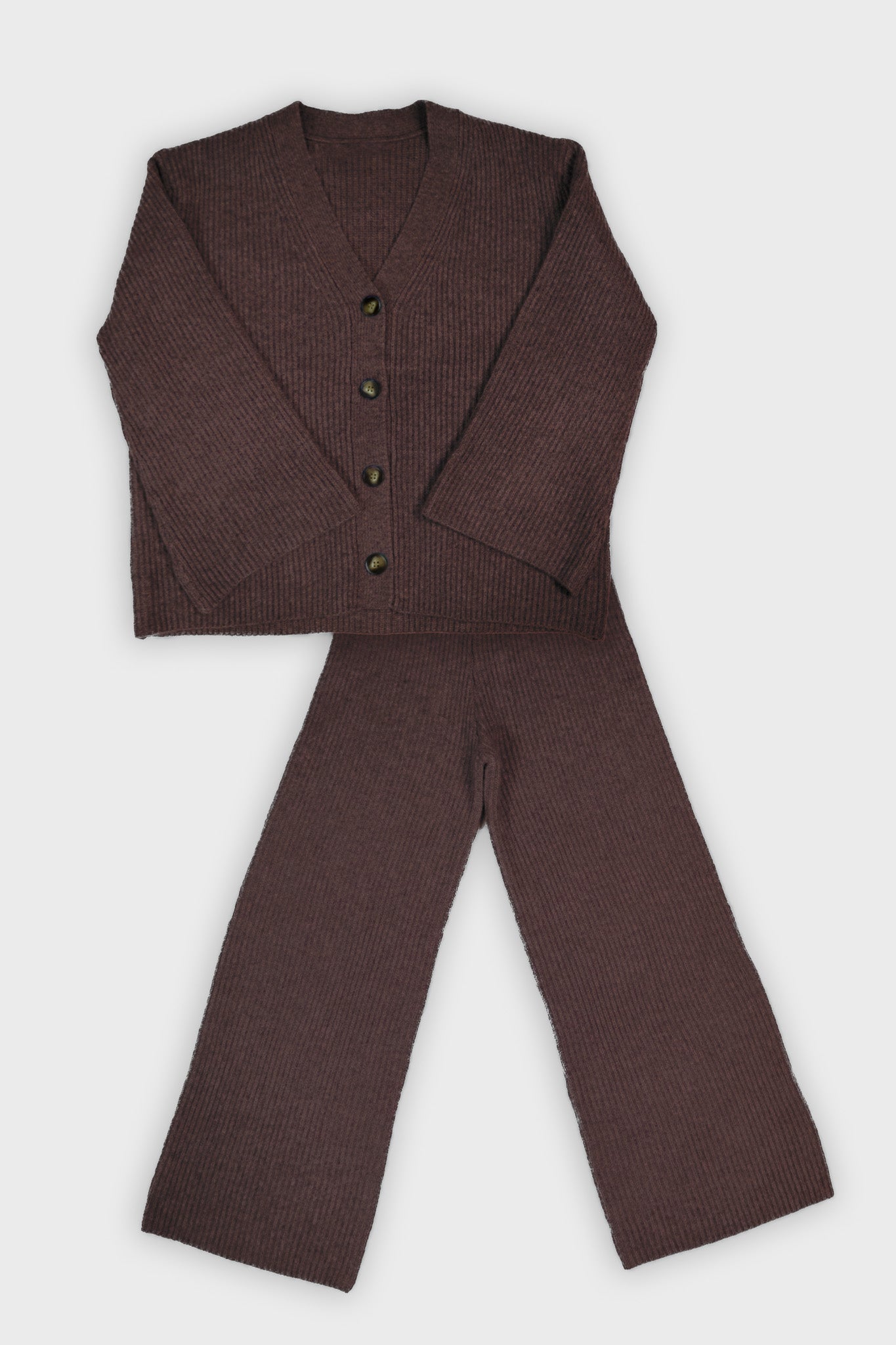 Ensemble en maille côtelée