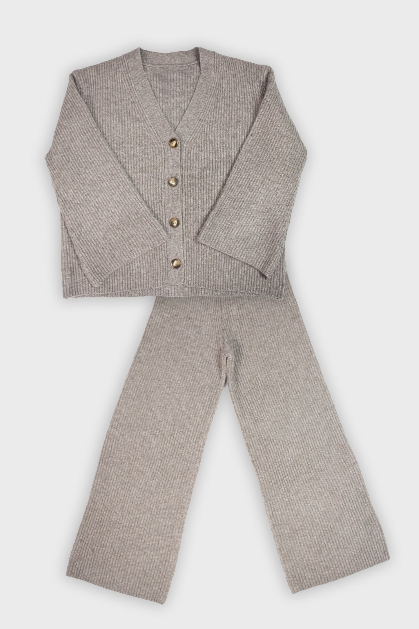 Ensemble en maille côtelée