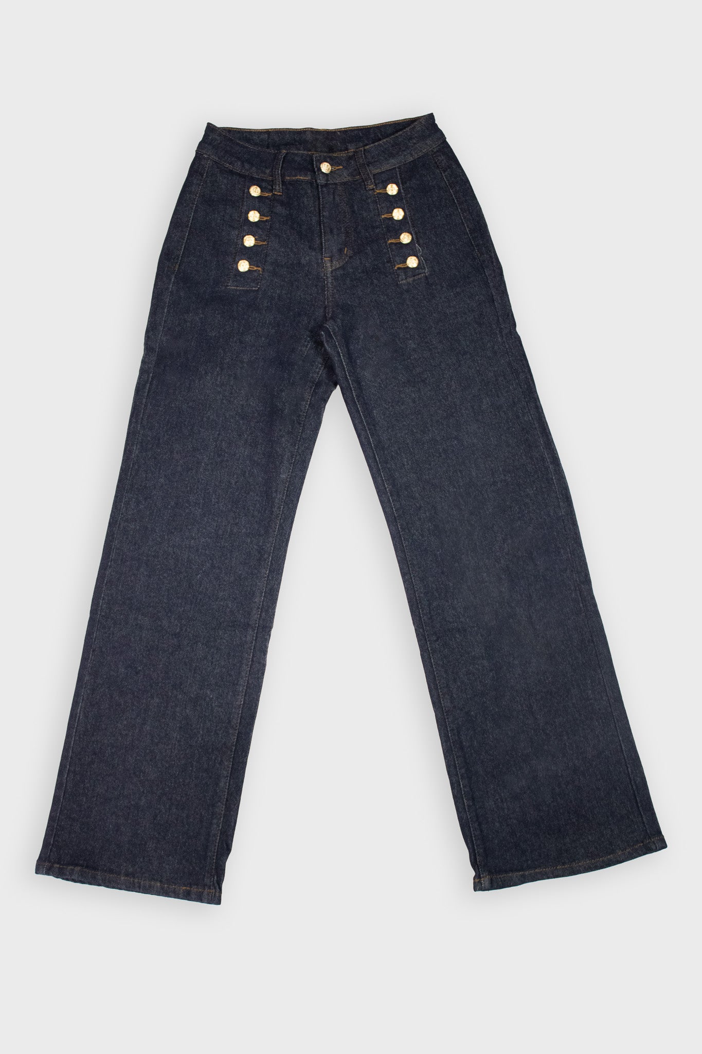 Jean à boutons doré