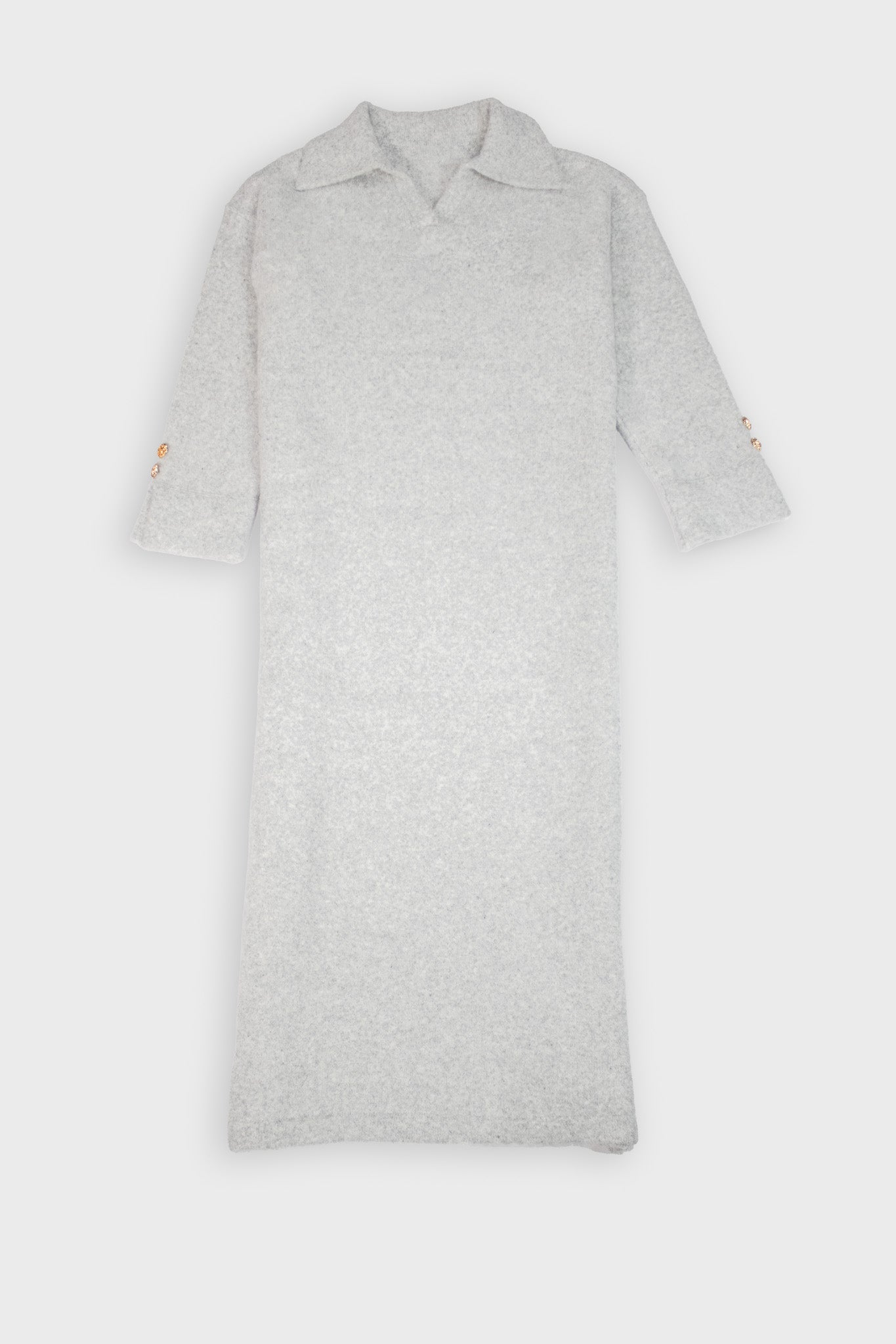 Robe longue à col chemise