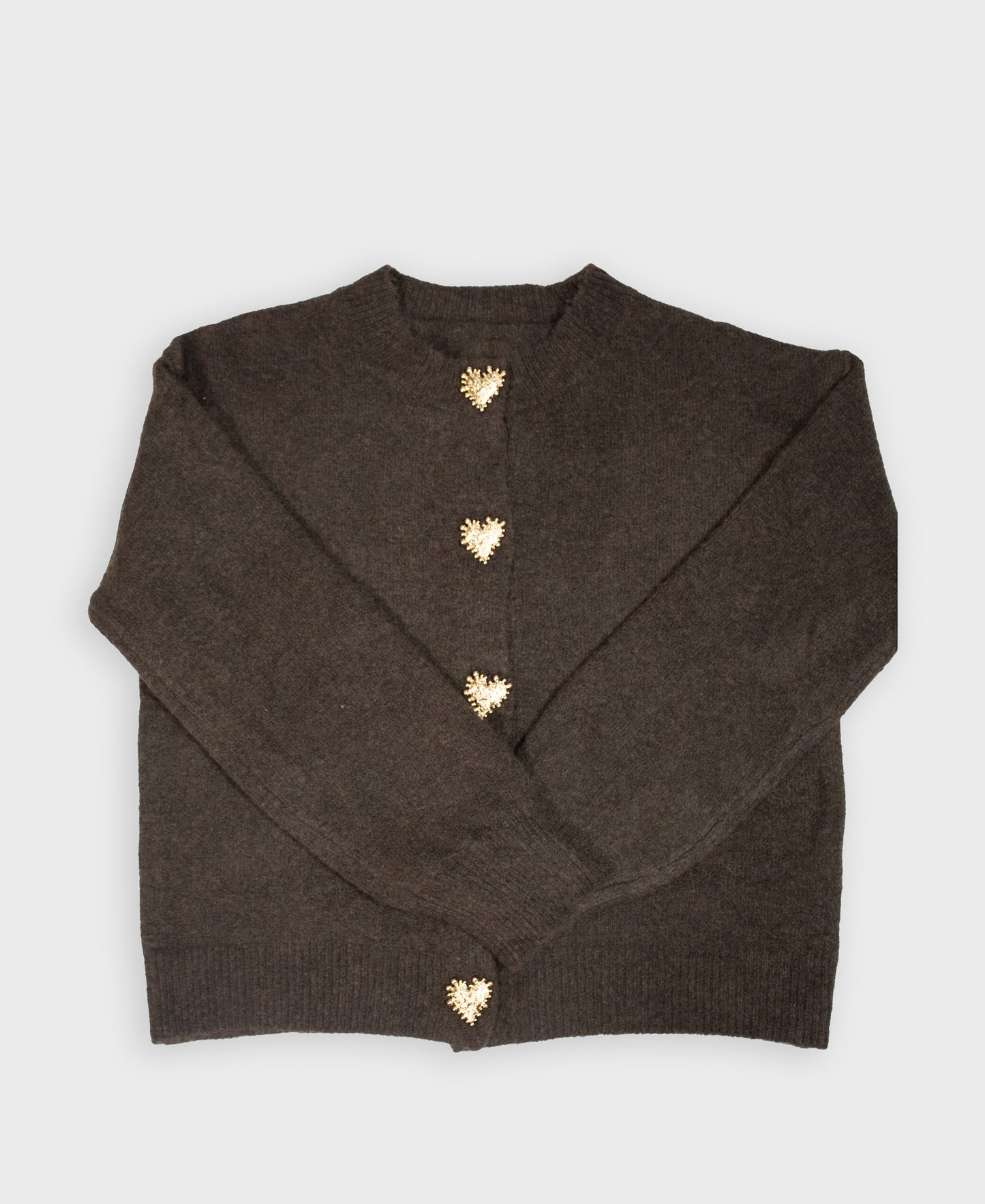 Gilet boutonné à détails cœurs