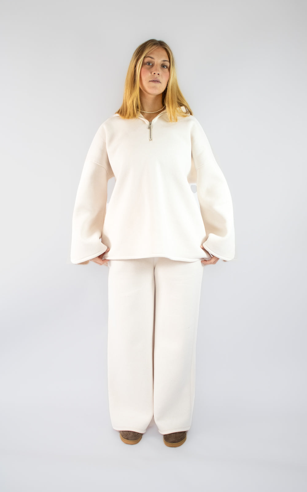 Ensemble oversize à col zippé