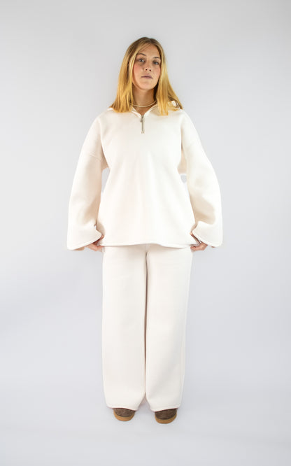 Ensemble oversize à col zippé