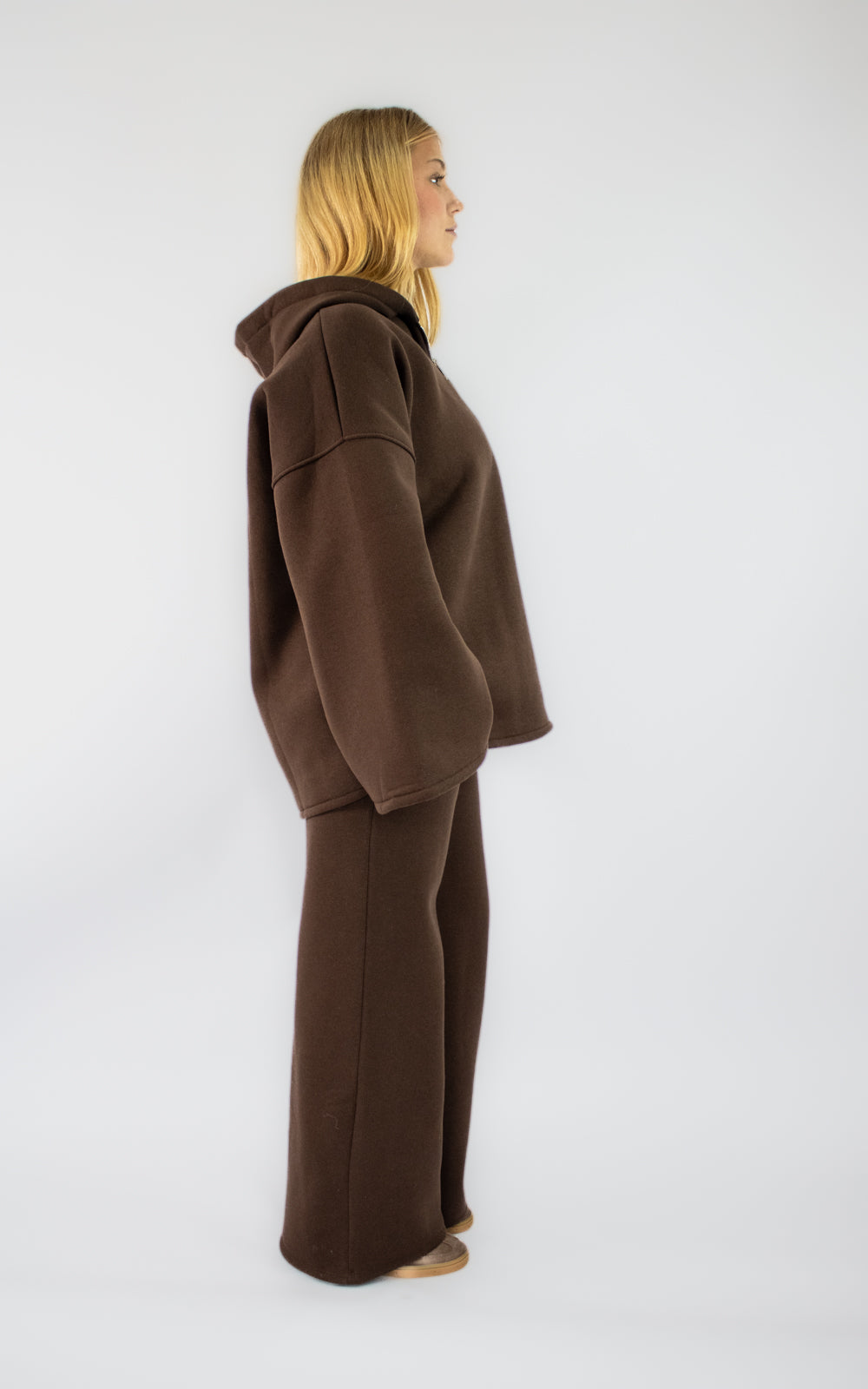 Ensemble oversize à col zippé