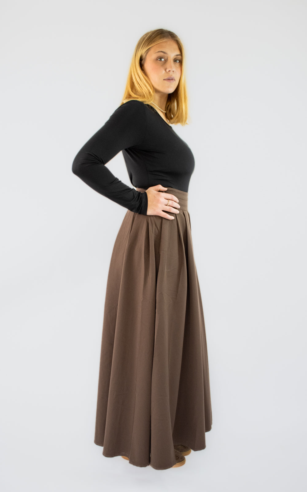 Jupe longue chocolat