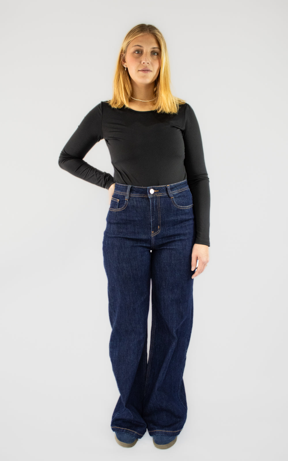 Jean bleu foncé évasé