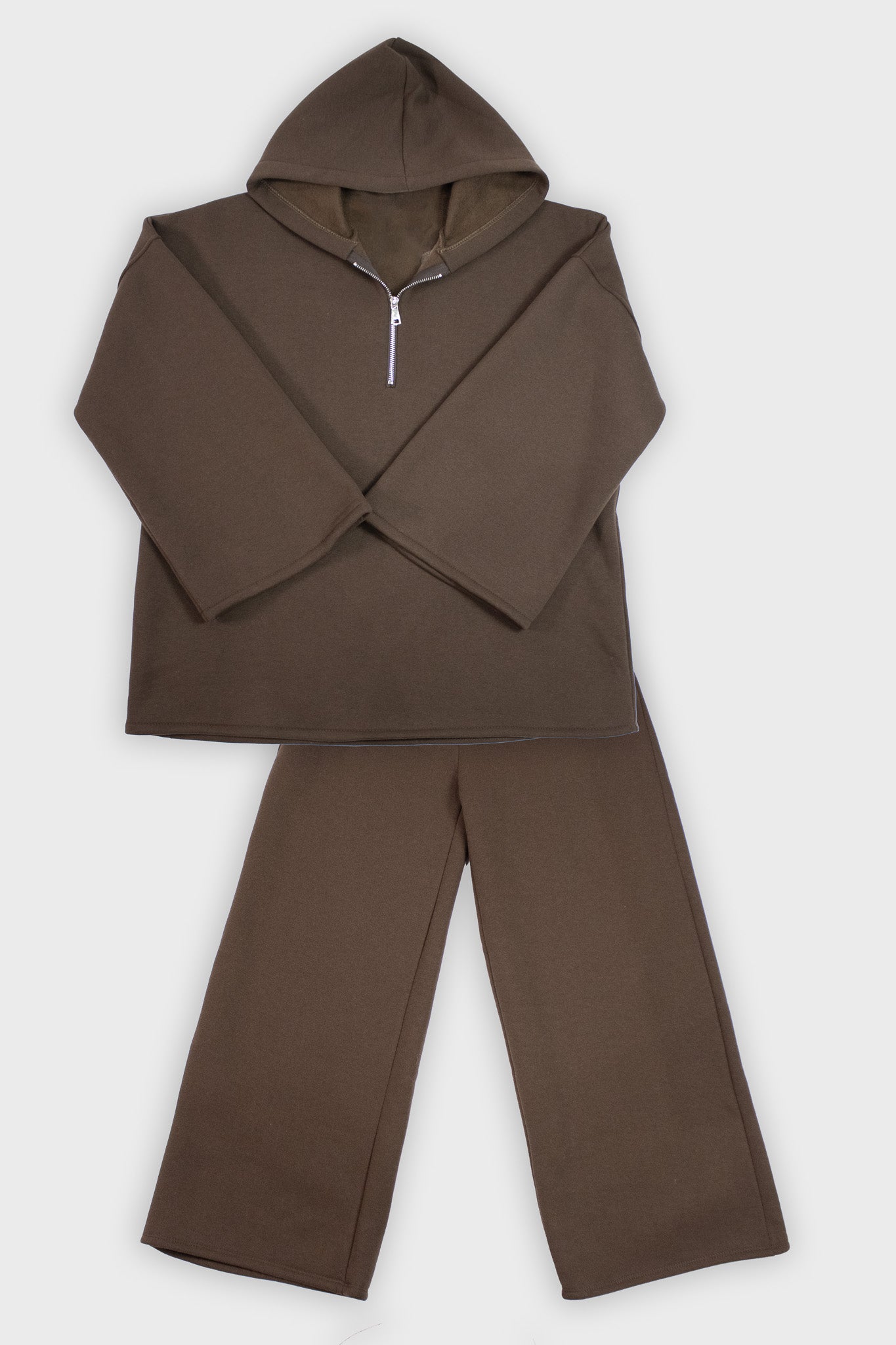 Ensemble oversize à col zippé