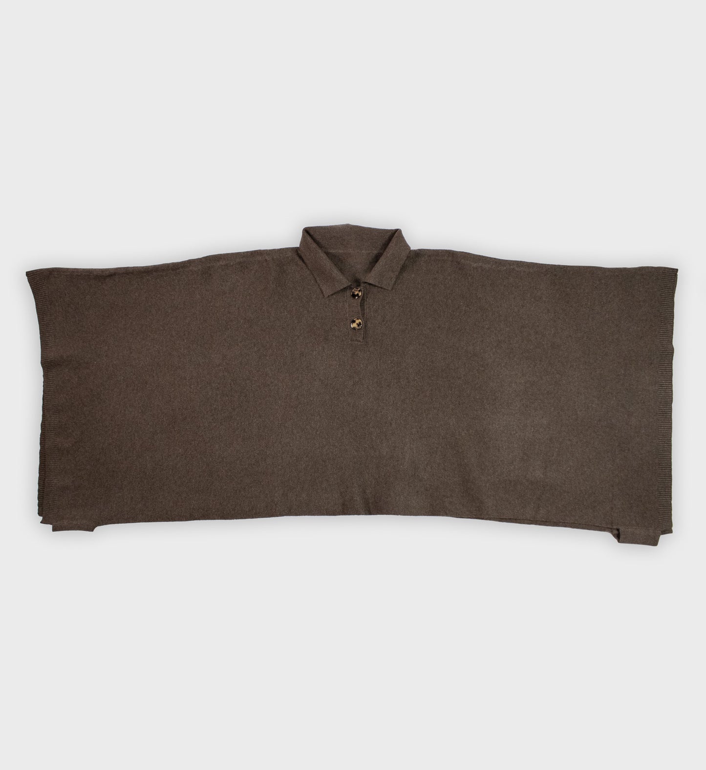 Poncho marron col polo