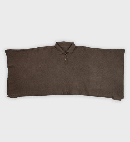 Poncho marron col polo