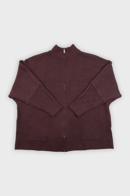 Haut zippé bordeaux