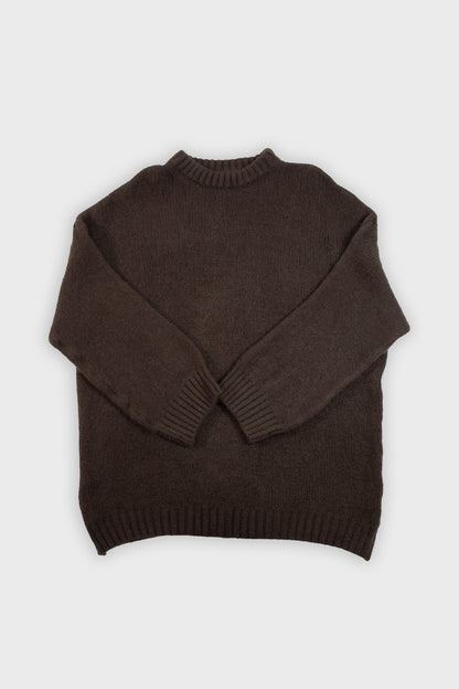 Pull marron oversize
