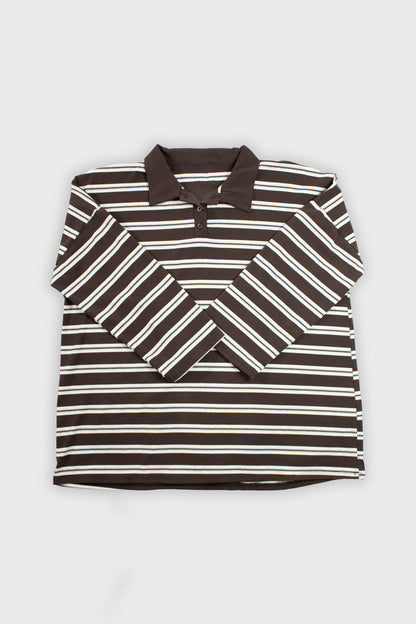 Haut rayé marron