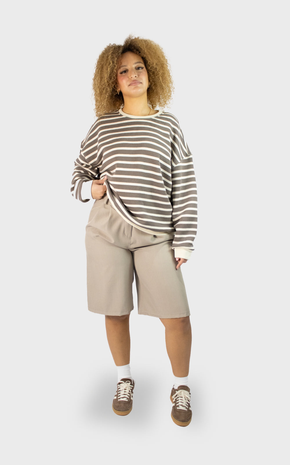 Pull à rayures oversize