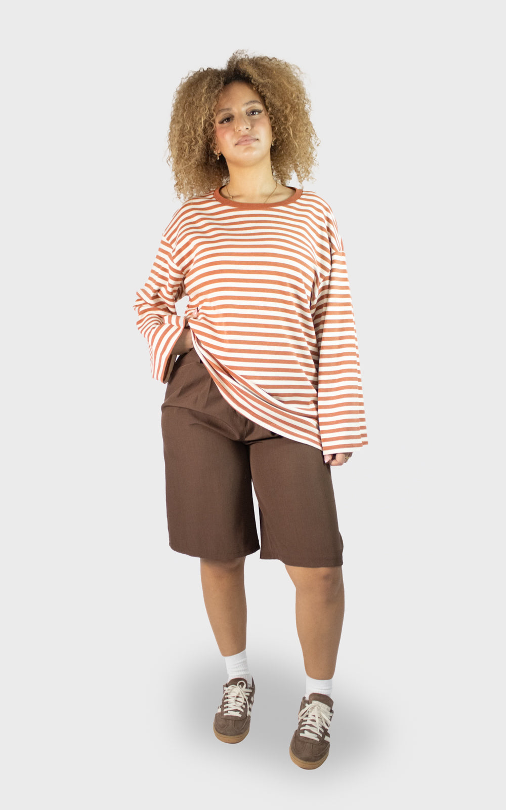 Pull à rayures oversize