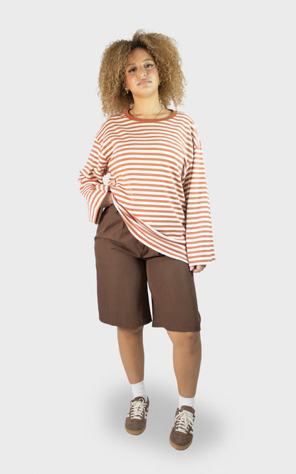 Pull à rayures oversize