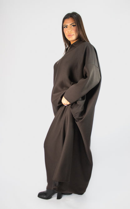 Robe fluide à col zippé