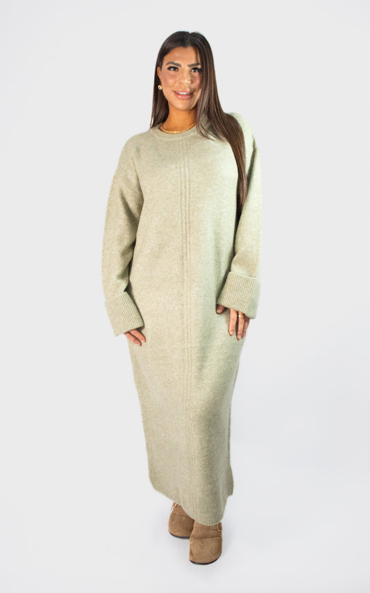 Robe longue en maille douce