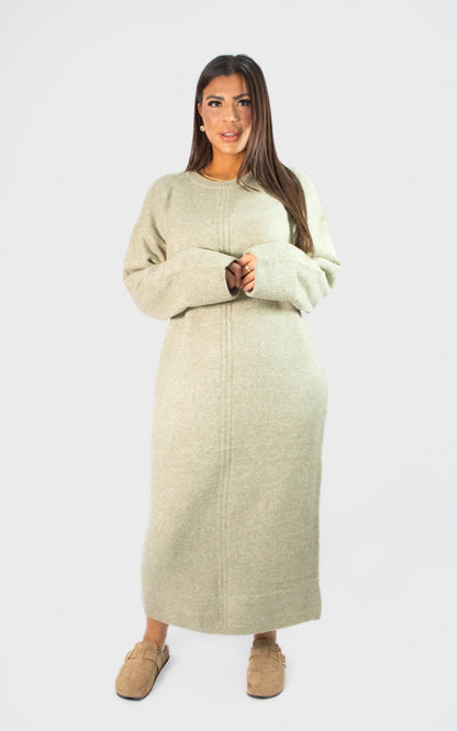 Robe longue en maille douce