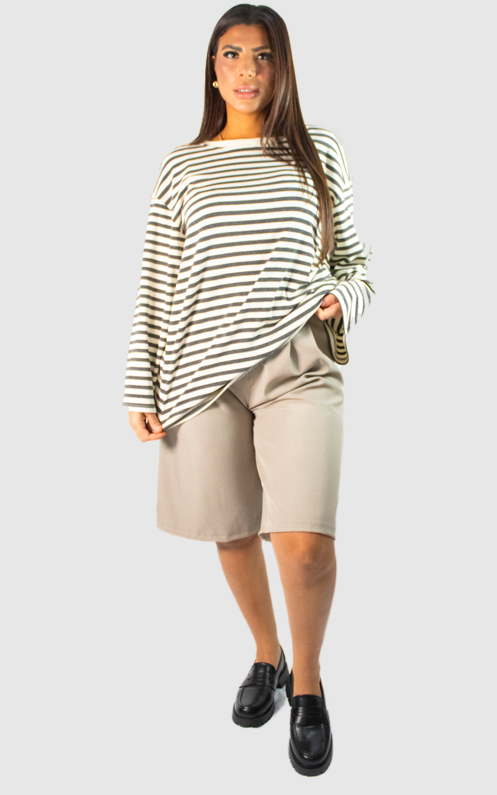 Pull à rayures oversize