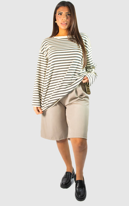 Pull à rayures oversize